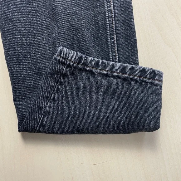 A.P.C. Women Black Martin Straight Vintage Stone-Washed Jeans Gray Size 25
